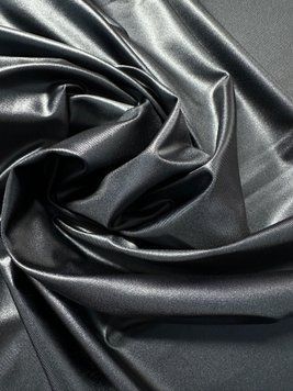 Тканина біфлекс з покриттям Beverly nero чорний, Італія, шир.150 см, 180 гр/м2 458 фото