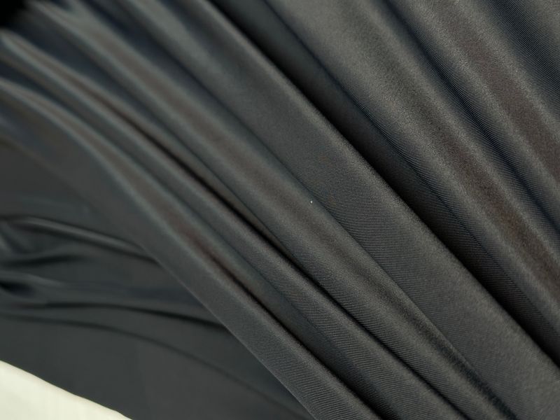 Тканина біфлекс мікрофібра Monaco nero чорний, Італія, шир.150 см, 140 гр/м2, 9105 448 фото