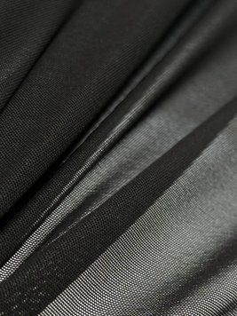Тканина сітка еластична Valencia nero чорний, Італія, шир.152 см, 175 гр/м2, 9240 445 фото