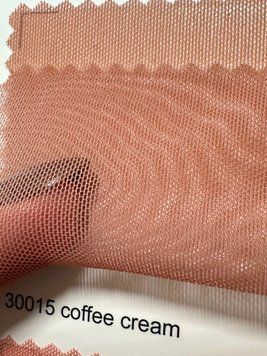 Тканина сітка еластична Alicante Coffee Cream пудровий, Італія, шир.152 см, 65 гр/м2, 30015 504 фото